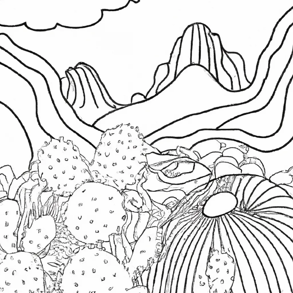 Oásis De Cores: Desenhos De Deserto Para Colorir 6