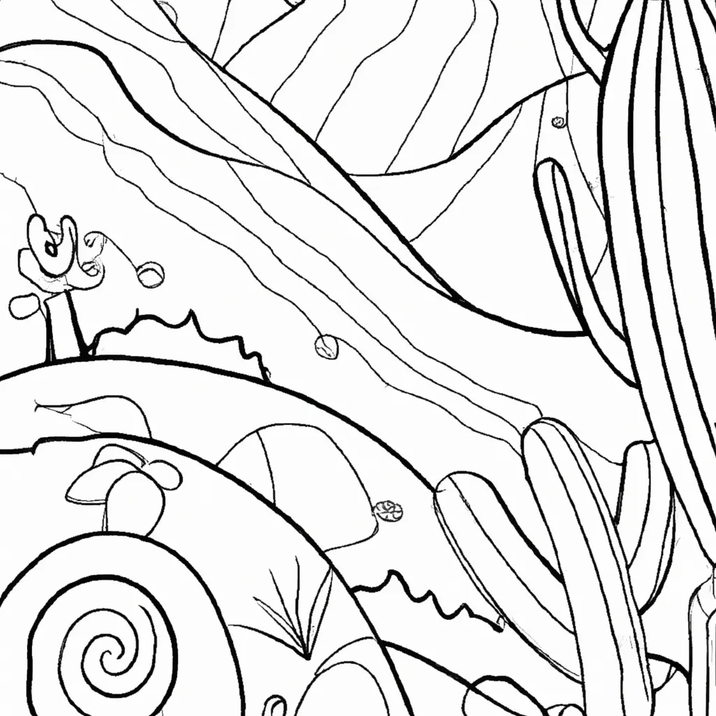 Oásis De Cores: Desenhos De Deserto Para Colorir 20