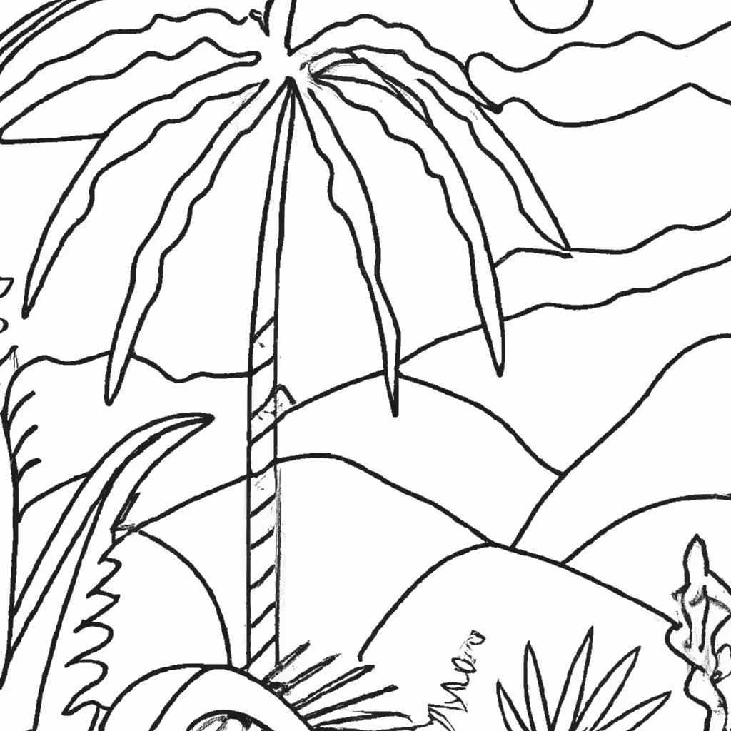 Oásis De Cores: Desenhos De Deserto Para Colorir 26