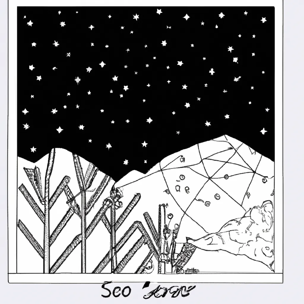 Sob O Céu Estrelado: Desenhos De Noites Naturais Para Colorir 1 Sob O Céu Estrelado: Desenhos De Noites Naturais Para Colorir
