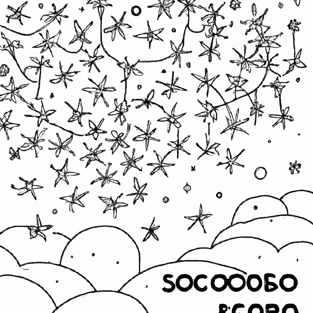 Sob O Céu Estrelado: Desenhos De Noites Naturais Para Colorir 28