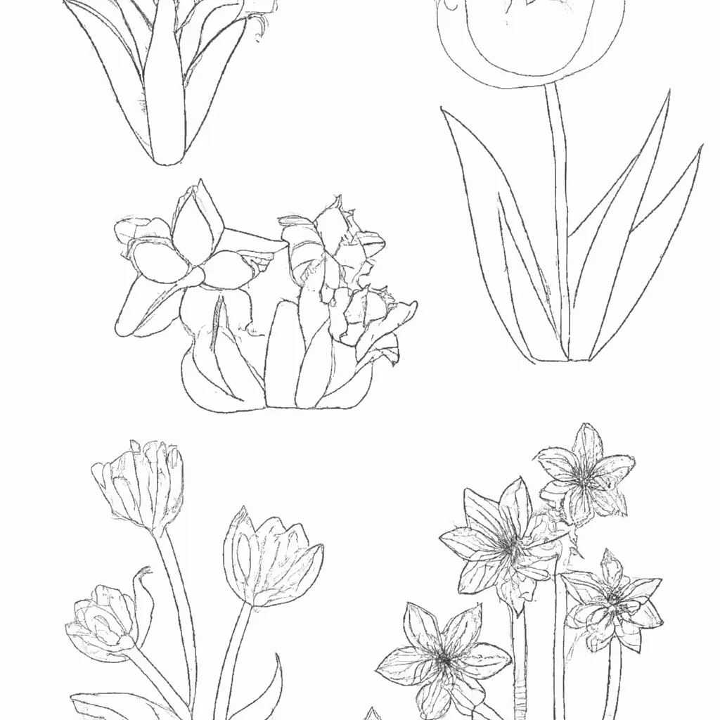 Cores Da Primavera: Desenhos De Flores Em Bloom Para Colorir 2