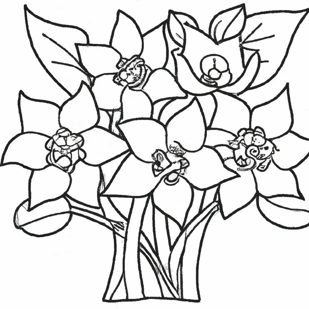 Cores Da Primavera: Desenhos De Flores Em Bloom Para Colorir 6