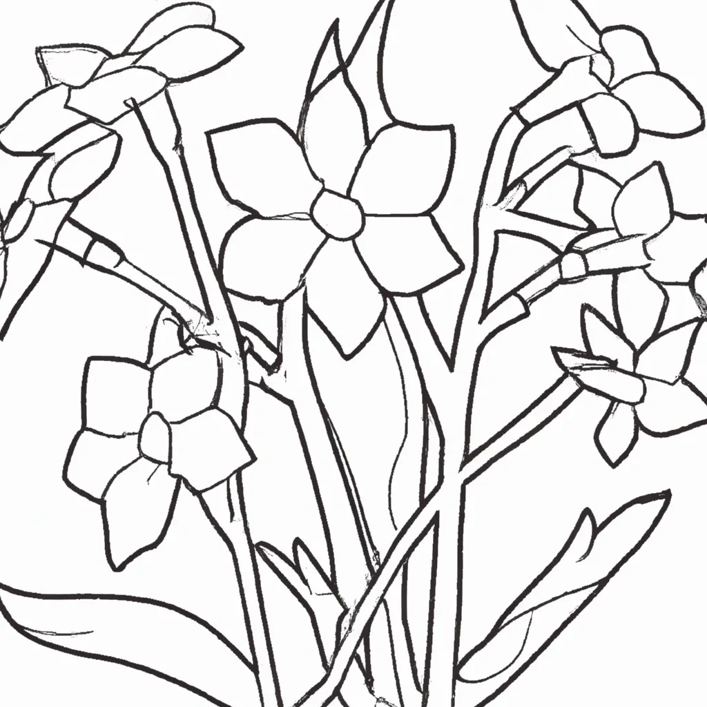 Cores Da Primavera: Desenhos De Flores Em Bloom Para Colorir 10