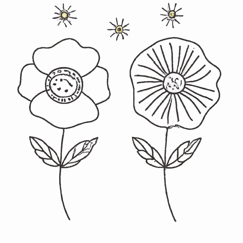 Cores Da Primavera: Desenhos De Flores Em Bloom Para Colorir 16