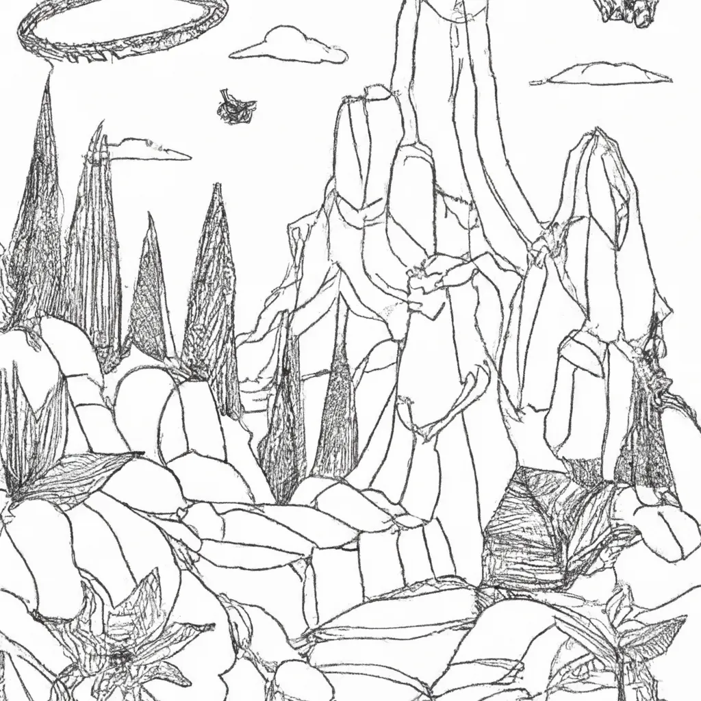 Faça A Mágica Acontecer: Desenhos De Paisagens De Sonhos Para Colorir 26
