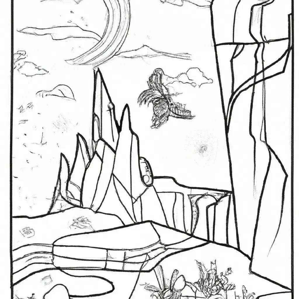 Encante-Se Com Estes Desenhos De Paisagens Místicas Para Colorir 3 Encante-Se Com Estes Desenhos De Paisagens Místicas Para Colorir 2