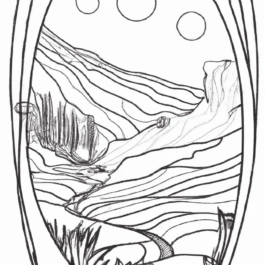 Além Das Linhas: Desenhos De Paisagens Surreais Para Colorir