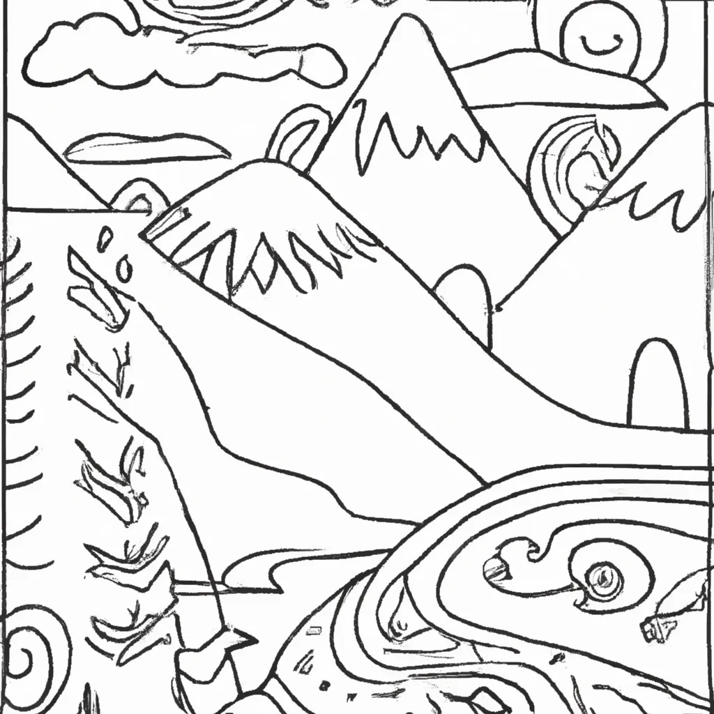 Além Das Linhas: Desenhos De Paisagens Surreais Para Colorir 4
