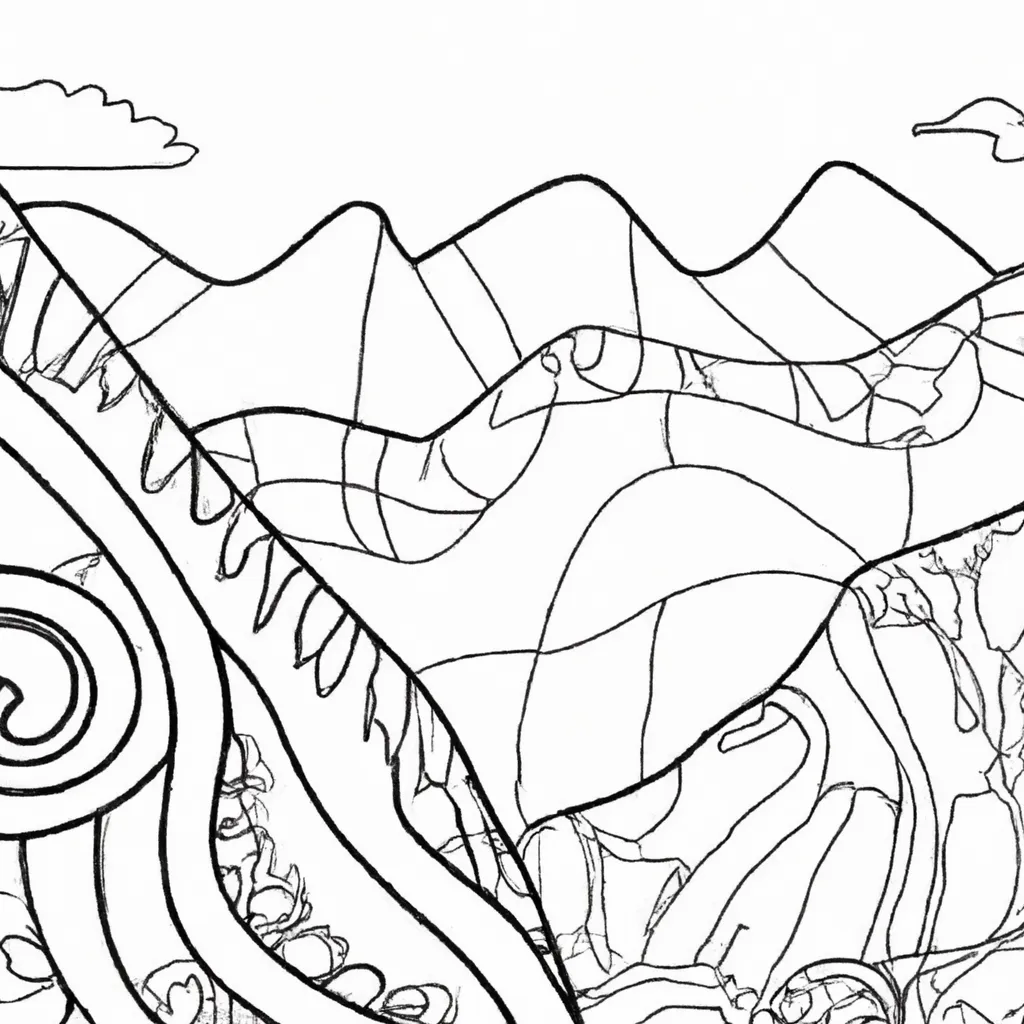 Além Das Linhas: Desenhos De Paisagens Surreais Para Colorir 28