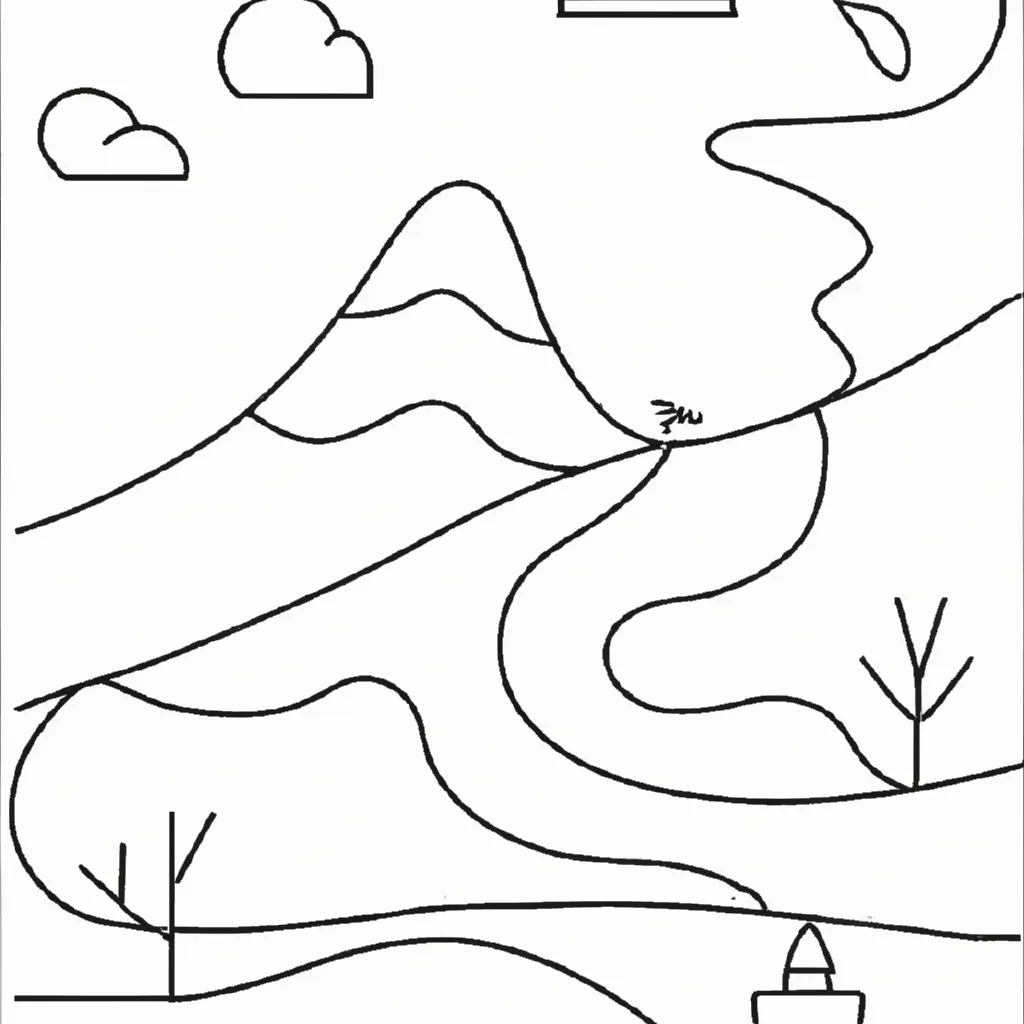 Além Das Linhas: Desenhos De Paisagens Surreais Para Colorir 14