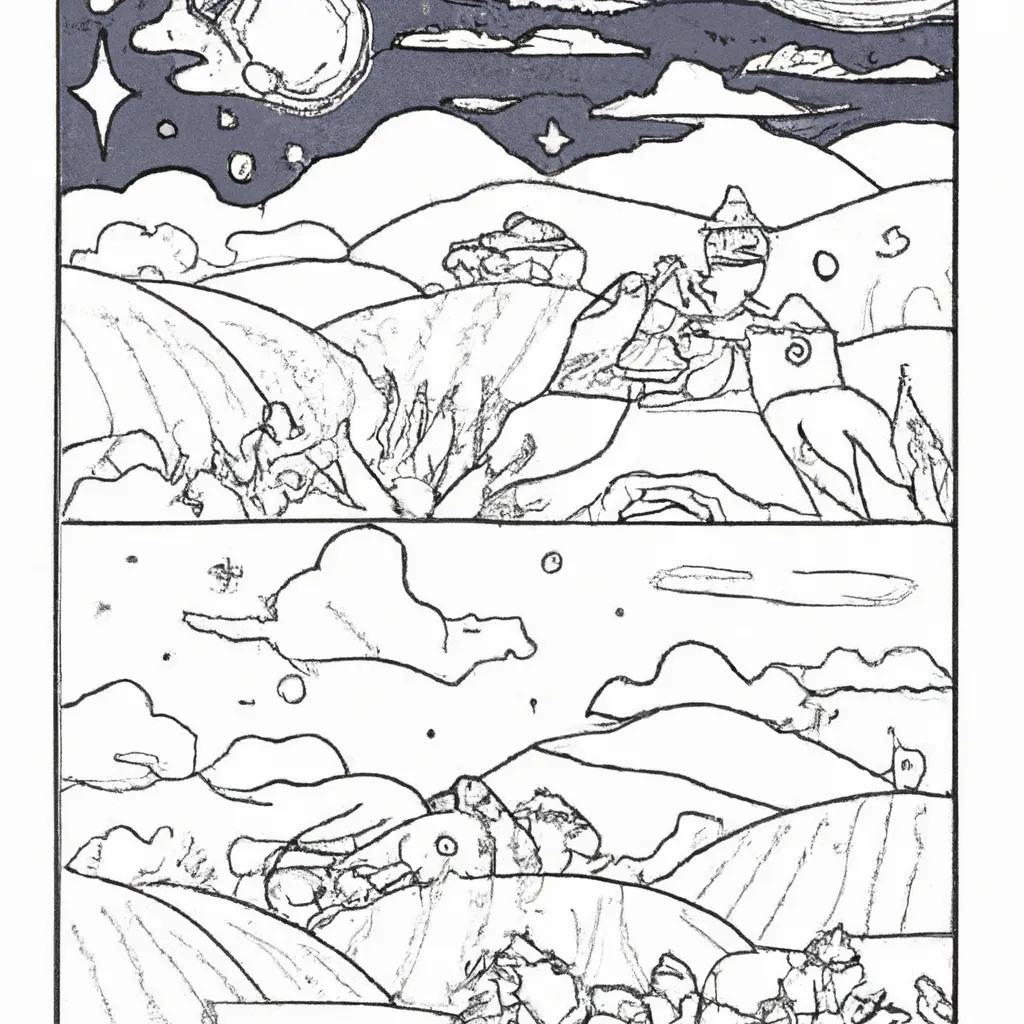 20 Desenhos De Paisagens Noturnas Para Colorir E Relaxar 2