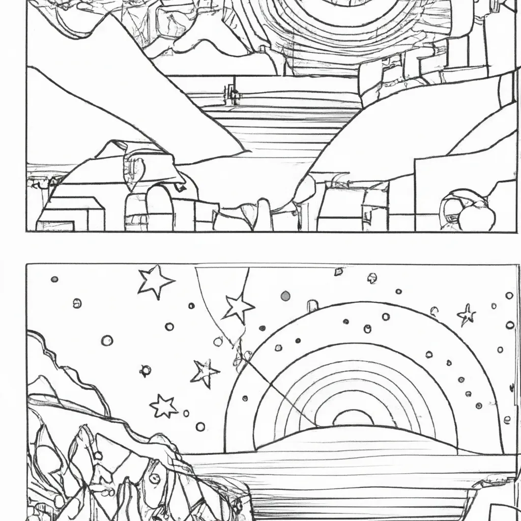 20 Desenhos De Paisagens Noturnas Para Colorir E Relaxar 20