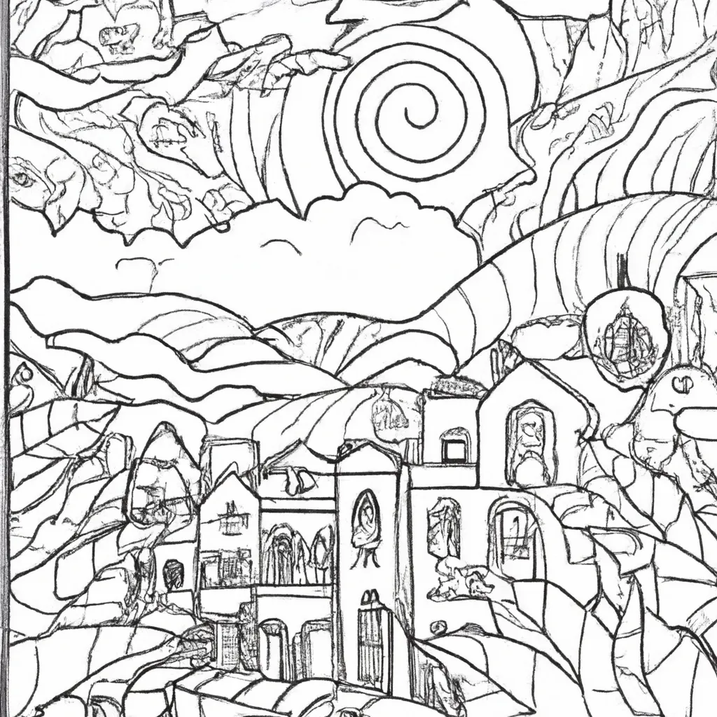 20 Desenhos De Paisagens Noturnas Para Colorir E Relaxar 24