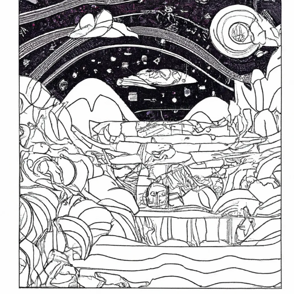 20 Desenhos De Paisagens Noturnas Para Colorir E Relaxar 8