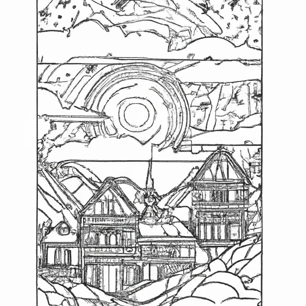 20 Desenhos De Paisagens Noturnas Para Colorir E Relaxar 28