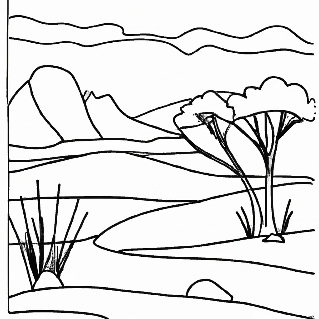 Junte-Se À Tendência: Desenhos De Paisagens Para Colorir 20
