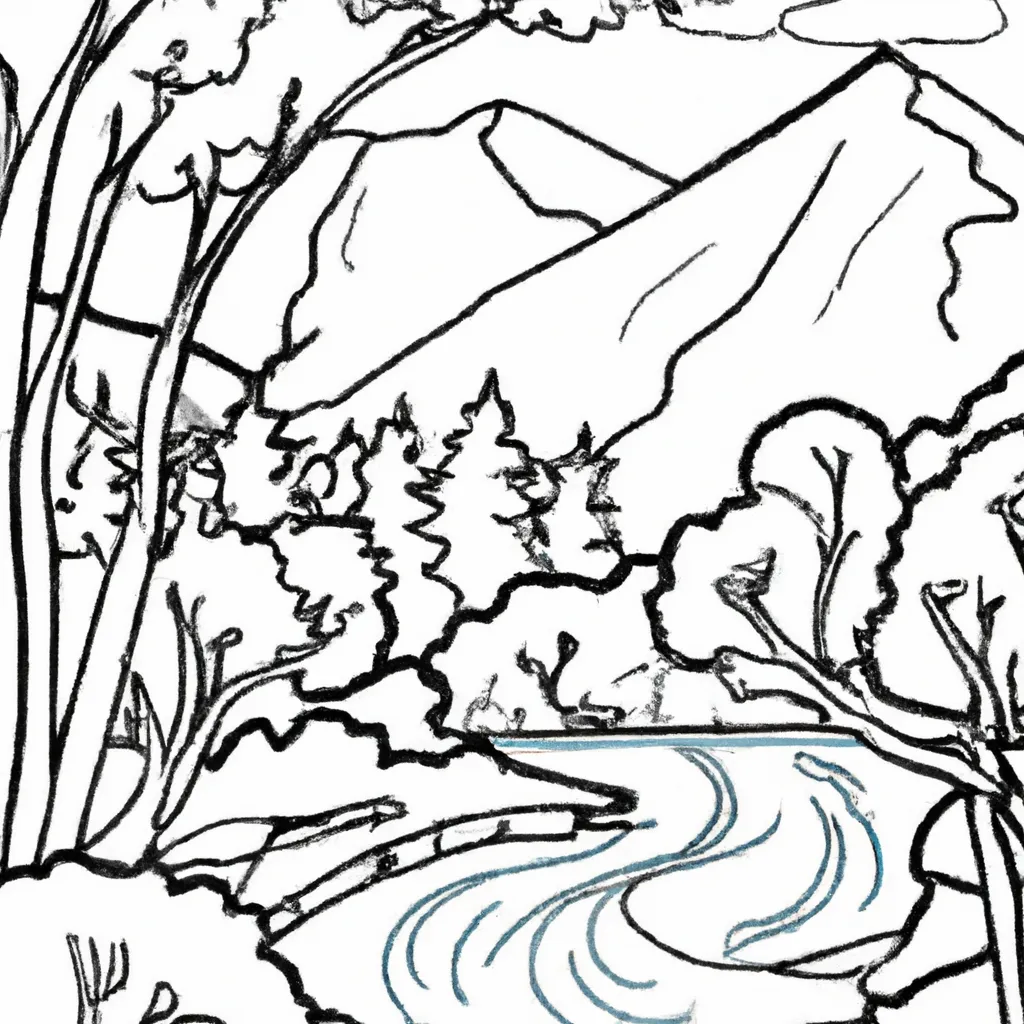 Junte-Se À Tendência: Desenhos De Paisagens Para Colorir 24