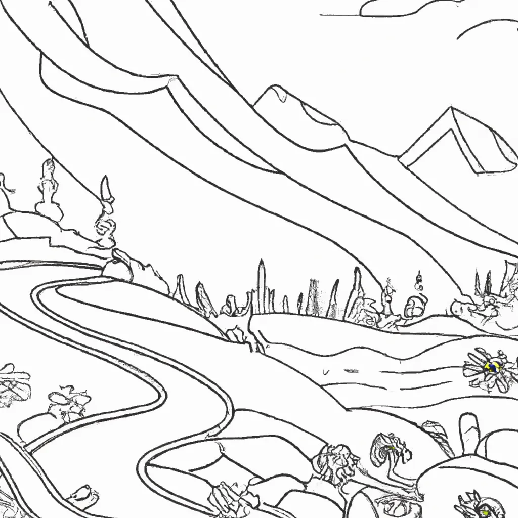 Junte-Se À Tendência: Desenhos De Paisagens Para Colorir 8