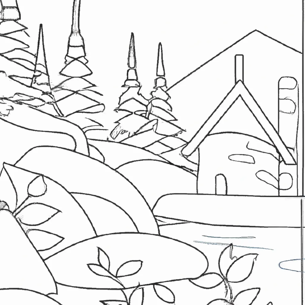 Junte-Se À Tendência: Desenhos De Paisagens Para Colorir 26
