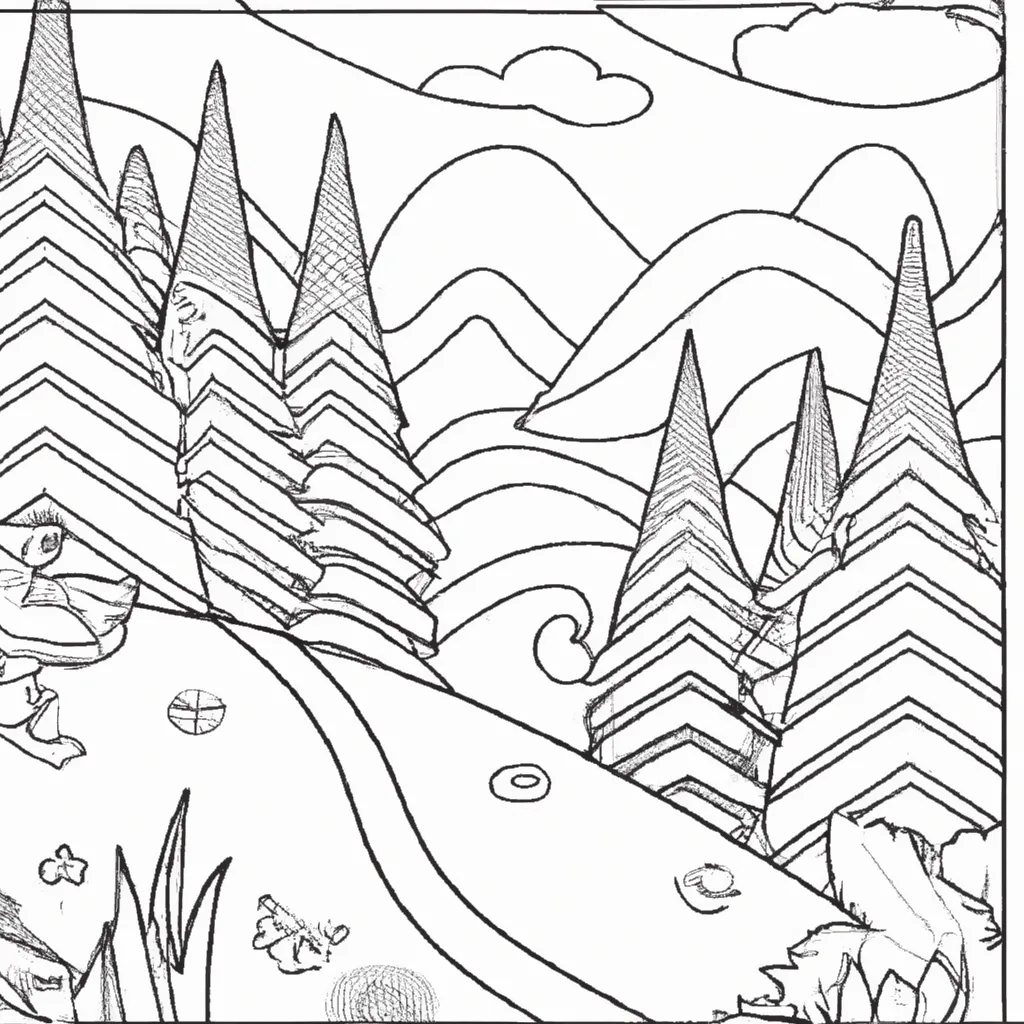 Junte-Se À Tendência: Desenhos De Paisagens Para Colorir 16