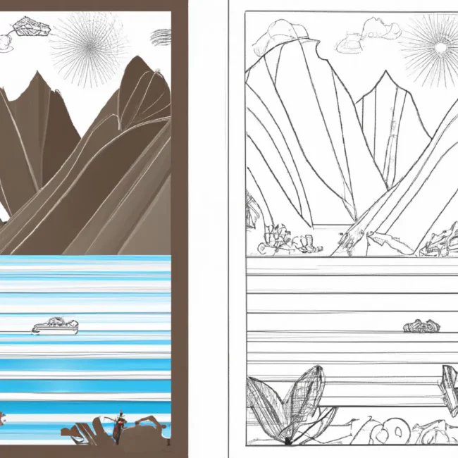 Criando Obras De Arte Com Desenhos De Paisagens Para Colorir 288