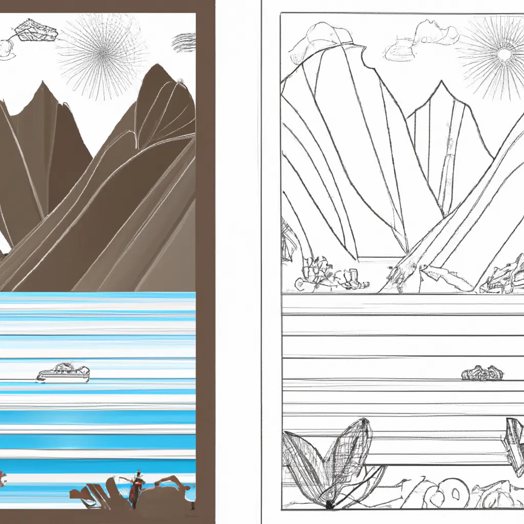 Criando Obras De Arte Com Desenhos De Paisagens Para Colorir