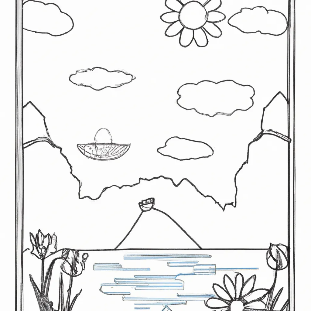 Criando Obras De Arte Com Desenhos De Paisagens Para Colorir 24