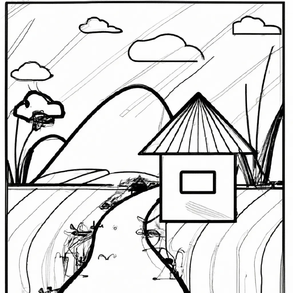 Criando Obras De Arte Com Desenhos De Paisagens Para Colorir 4