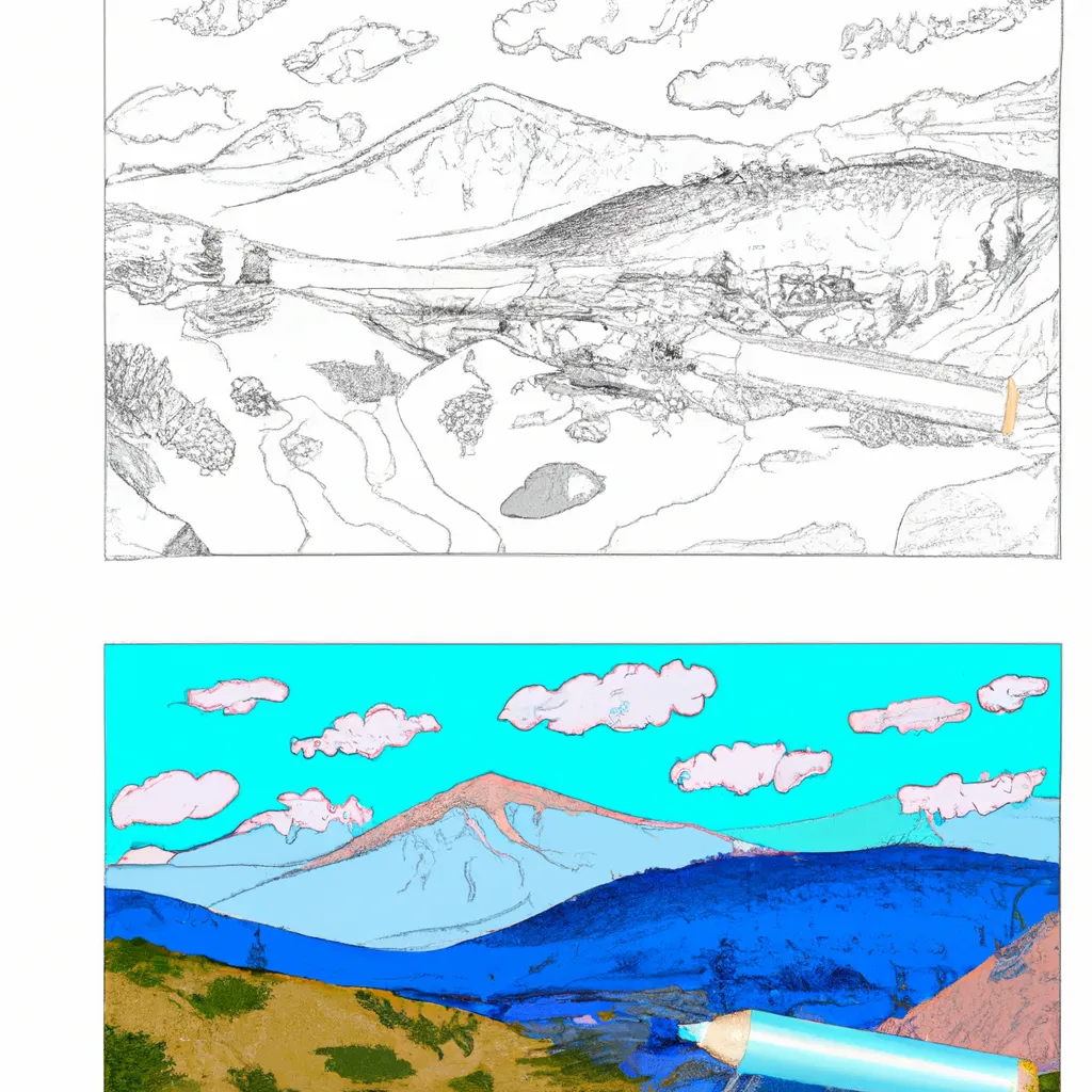Criando Obras De Arte Com Desenhos De Paisagens Para Colorir 8