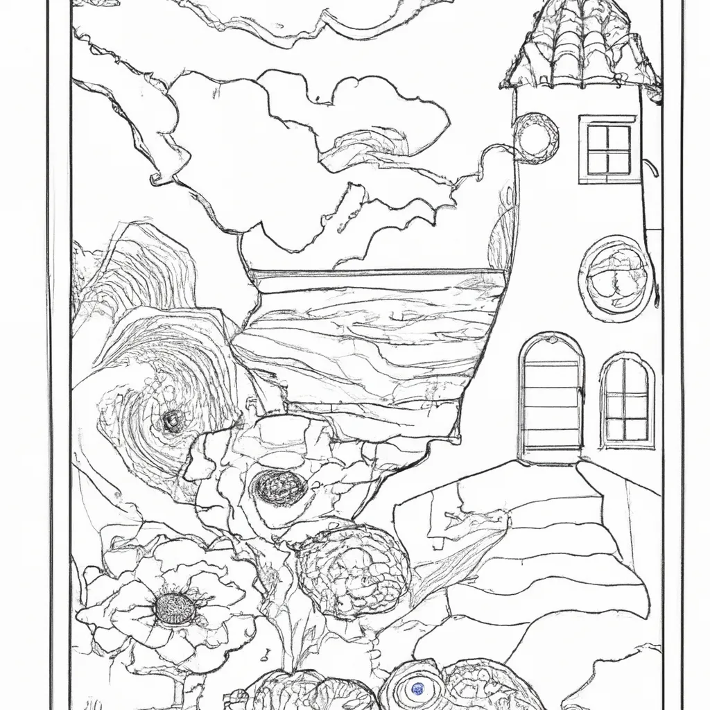 Criando Obras De Arte Com Desenhos De Paisagens Para Colorir 10