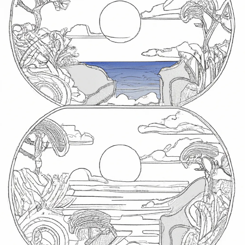 Criando Obras De Arte Com Desenhos De Paisagens Para Colorir 18