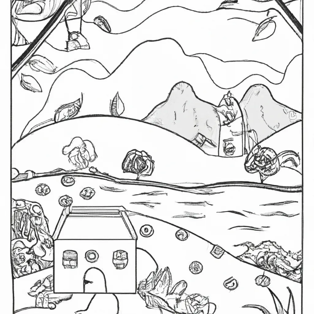 Criando Obras De Arte Com Desenhos De Paisagens Para Colorir 28