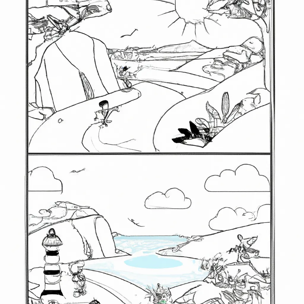 Criando Obras De Arte Com Desenhos De Paisagens Para Colorir 12