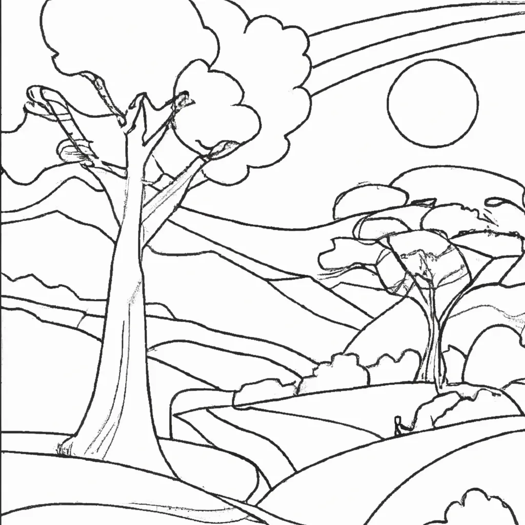A Arte De Colorir Desenhos De Paisagens: Um Guia Passo A Passo 2