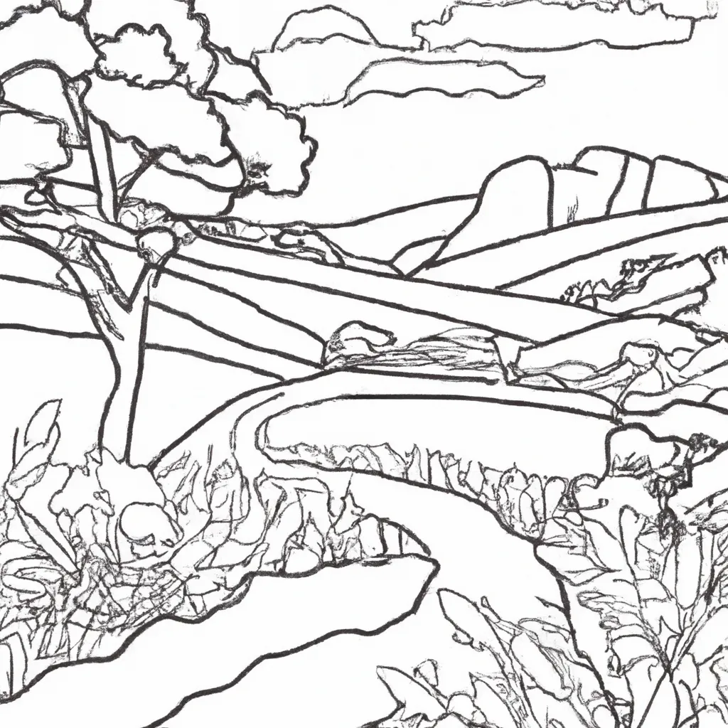 A Arte De Colorir Desenhos De Paisagens: Um Guia Passo A Passo 4