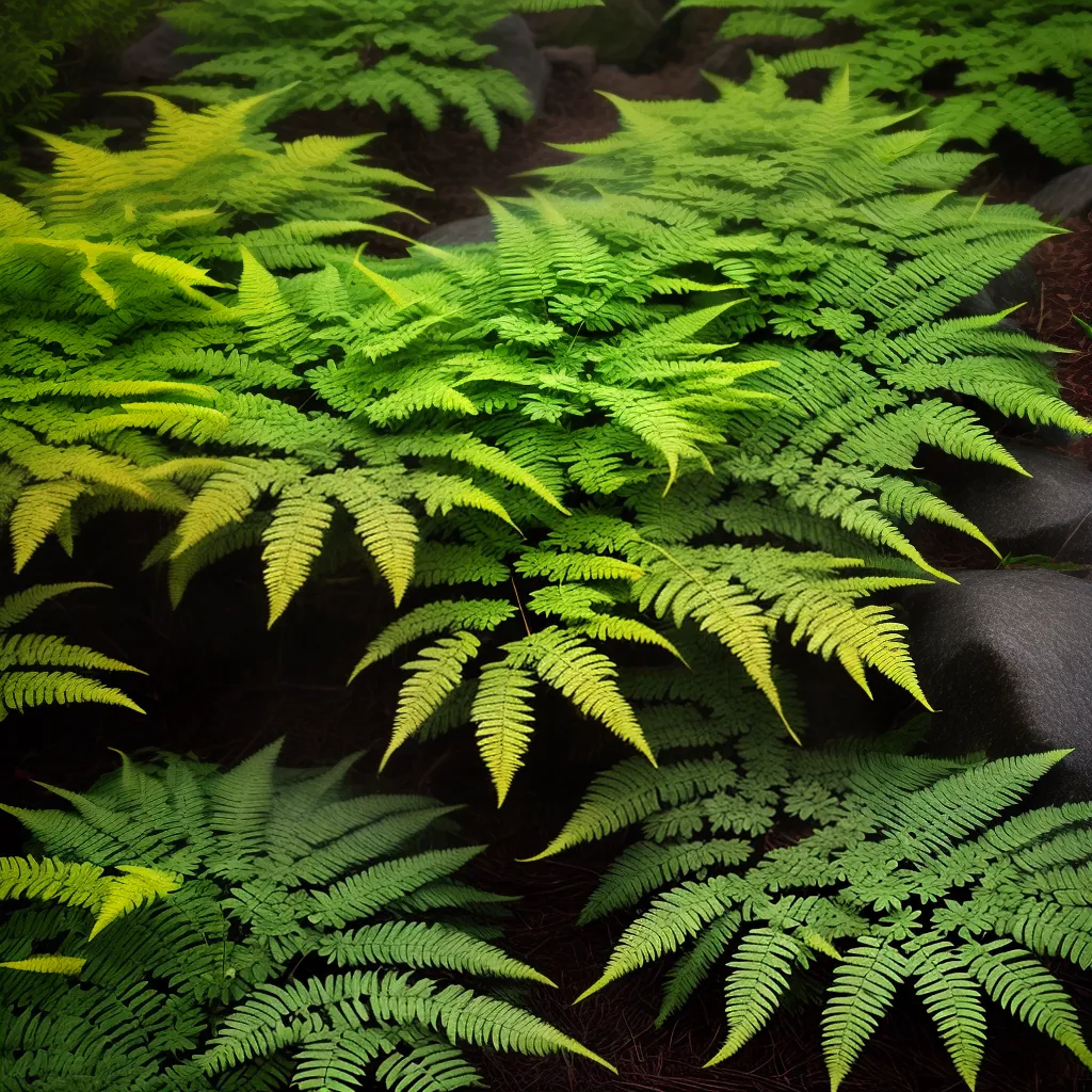 Samambaia-japonesa: Originária do Japão, com folhas pendentes e suaves. 2