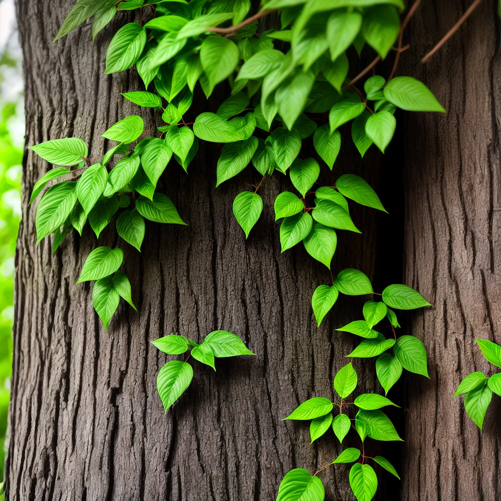 Troncos de árvore como suporte para plantas trepadeiras: ideias criativas. 10