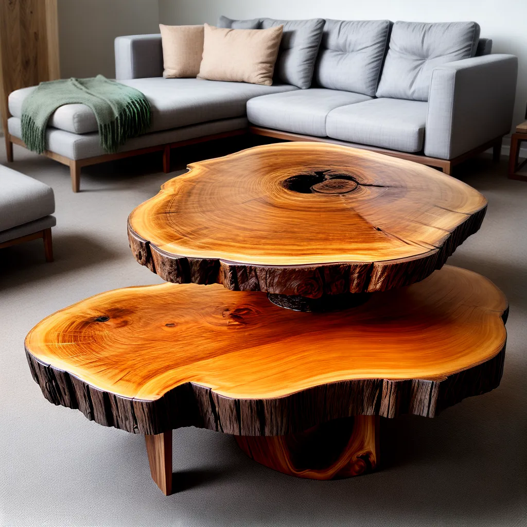 Como fazer uma mesa de centro única com um tronco de árvore. 2