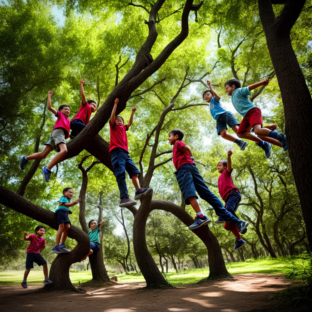 Criando um playground natural: brincadeiras com troncos de árvore para as crianças. 4