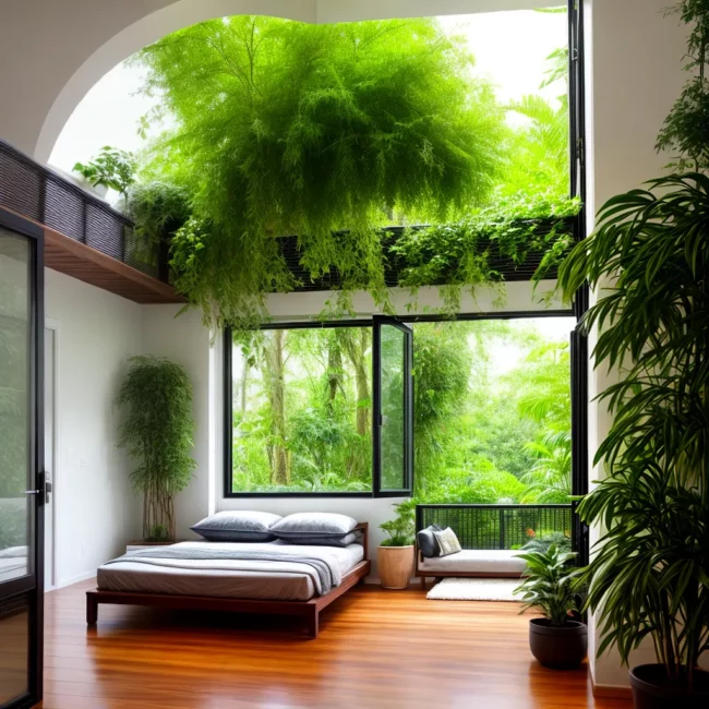 Decoração com Plantas no Quarto: Como Melhorar seu Sono 112