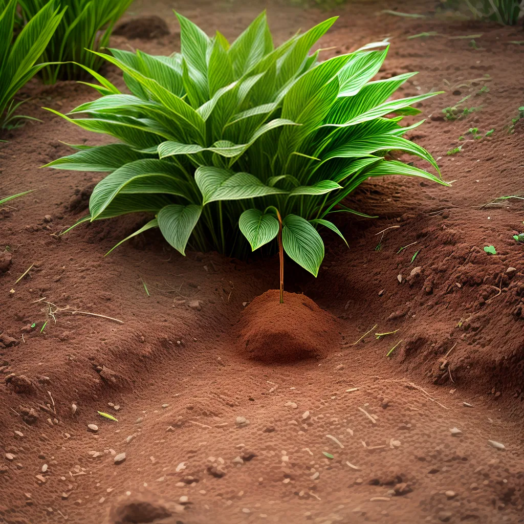 Planta de jardim murcha com várias folhas amarelas