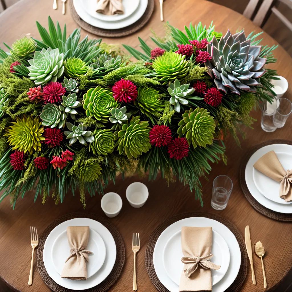 Surpreenda seus Convidados com uma Mesa Decorada com Suculentas 3 Surpreenda seus Convidados com uma Mesa Decorada com Suculentas 2
