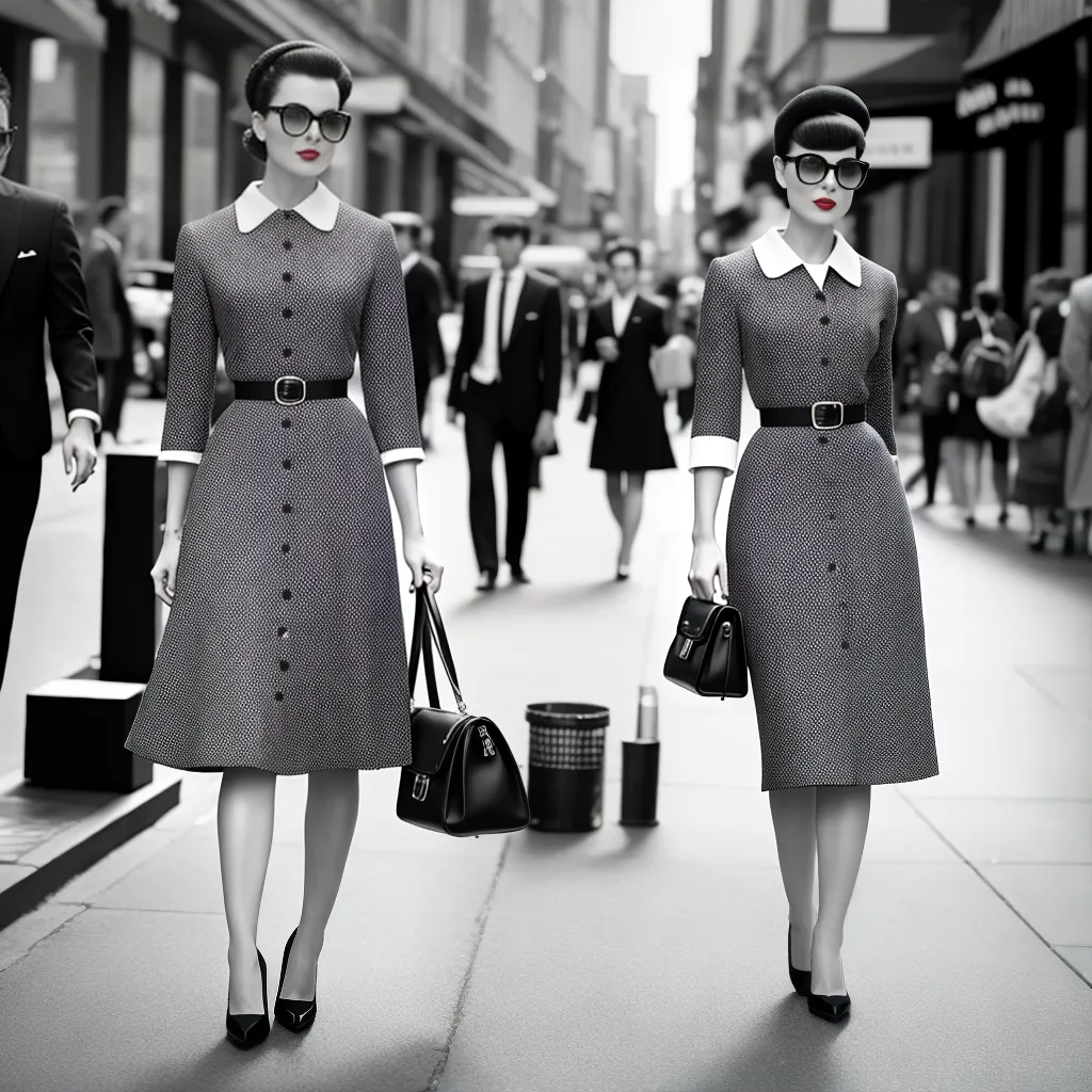 Fotos moda retro mulher estilo cidade
