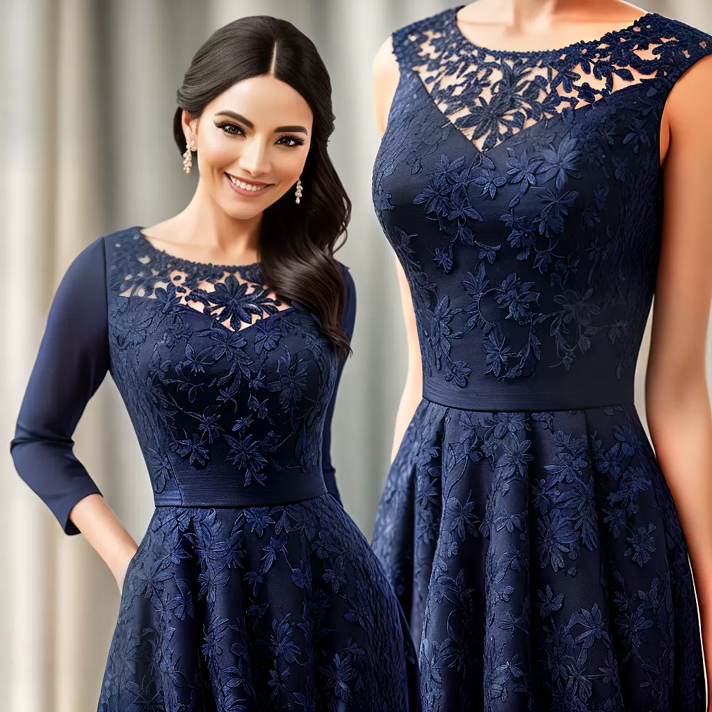 Fotos vestido azul sorriso familia
