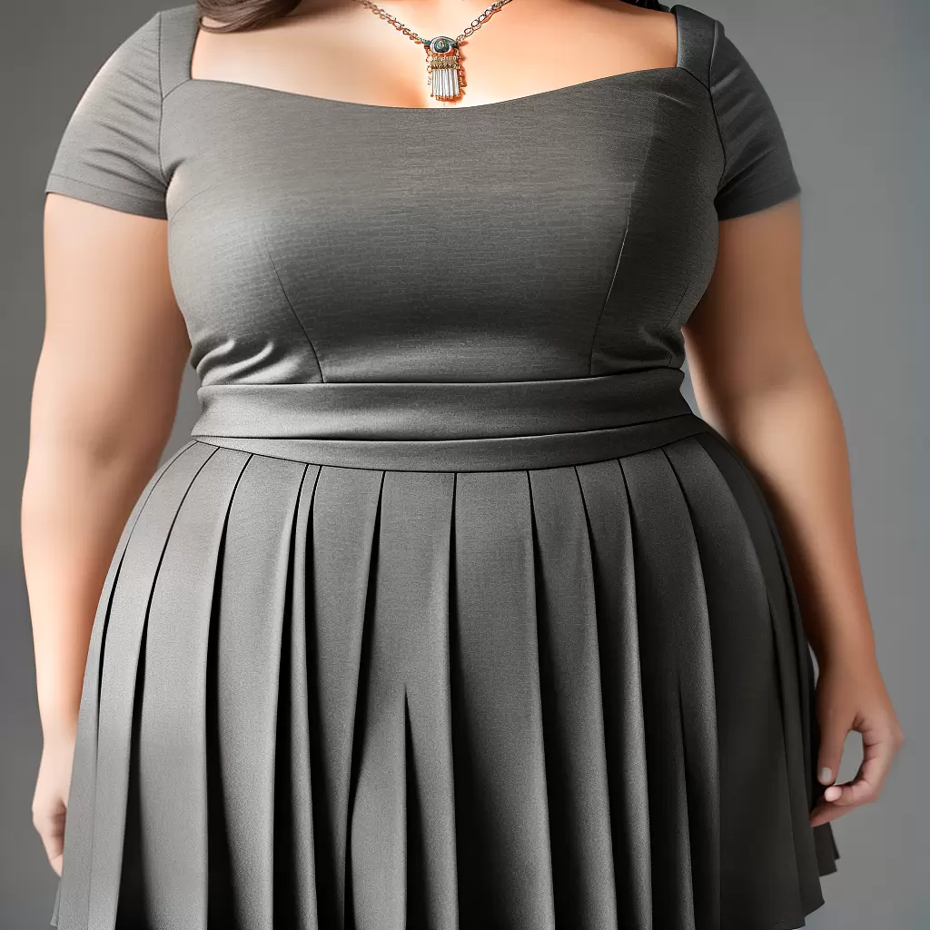 Fotos mulher plus size saia plissada salto alto