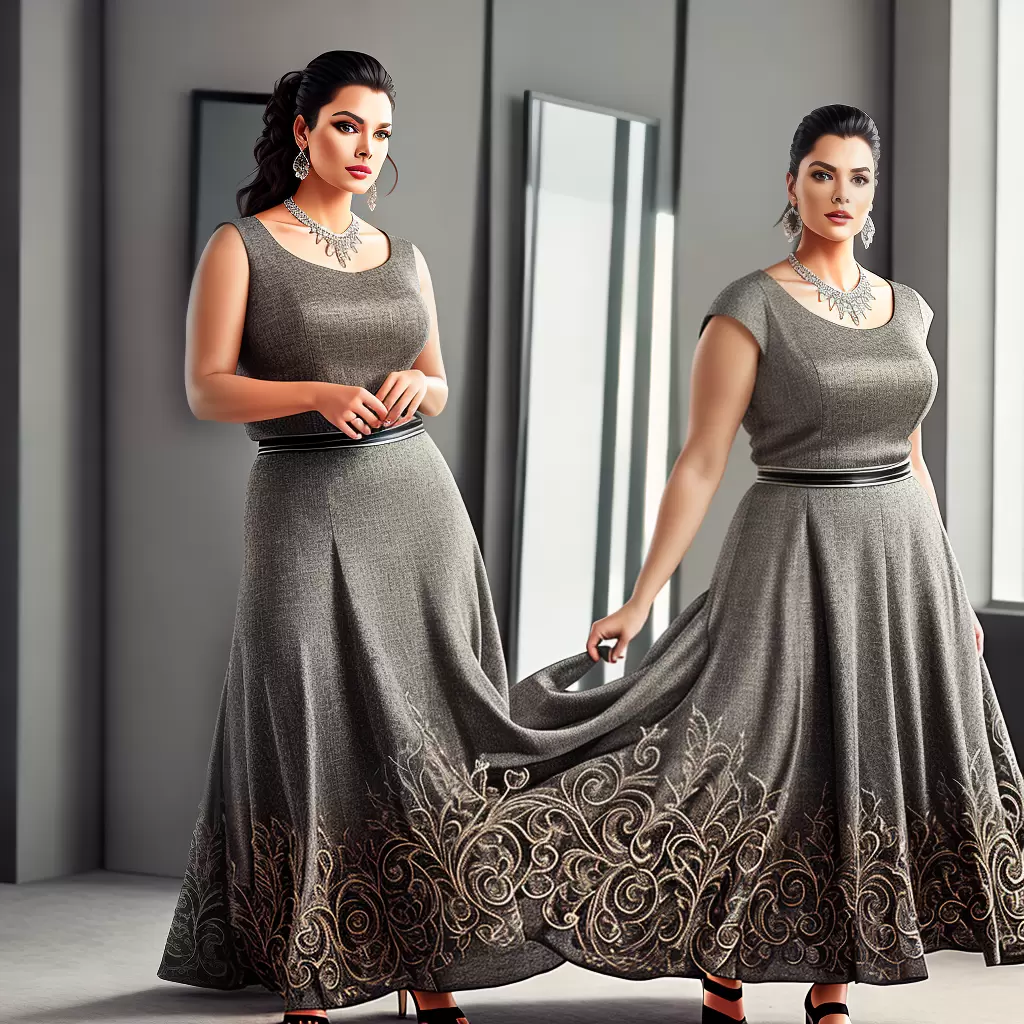 Fotos mulher plus size espelho plisse elegante