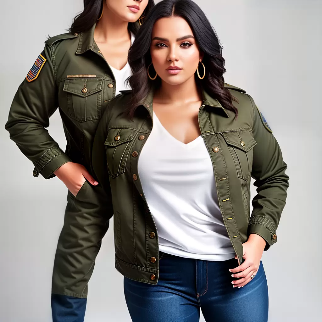 Fotos jaqueta militar plus size jeans Fotos jaqueta militar plus size jeans