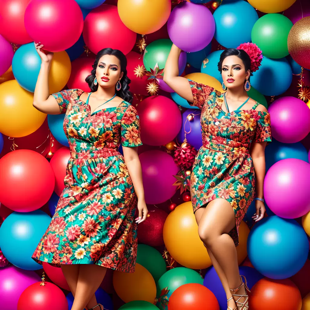 Fotos mulher plus size vestido floral acessorios festa