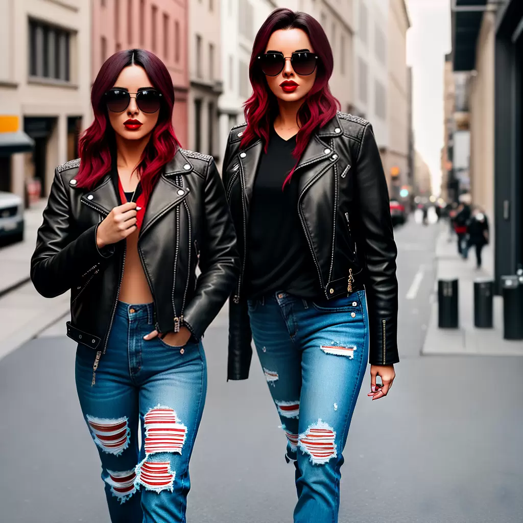 Fotos mulher estilo urbano ousada couro